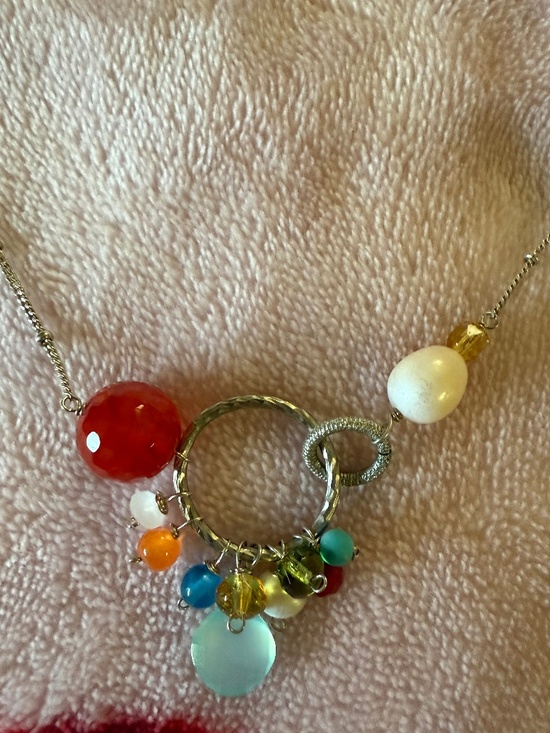 ANNA BALKAN PAIGE COLORFUL GEMS PENDANT NECKLACE - Picture 3 of 7